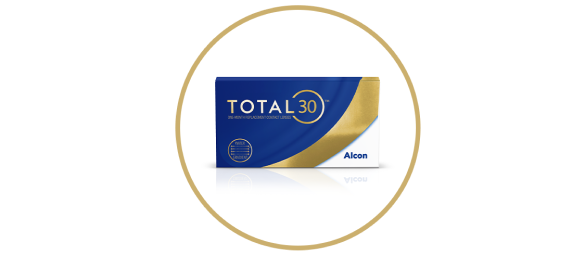 Productverpakking van TOTAL30 maandlenzen van Alcon