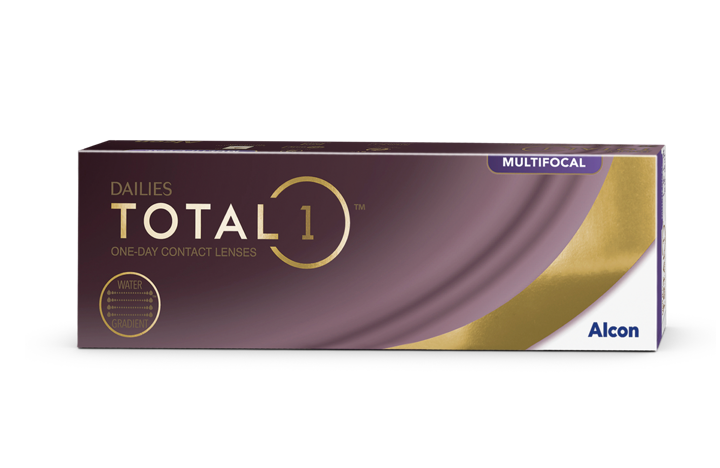 Produktverpackung Dailies Total1 multifocal Tageslinsen von Alcon