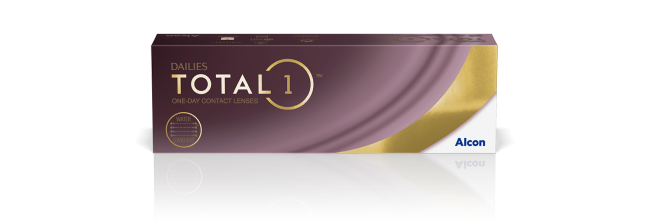 Caja de producto de lentes de contacto diarias Dailies Total1