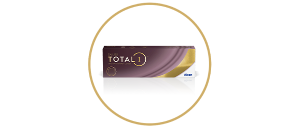 Product box for Dailies Total1 daily contact lenses from Alcon