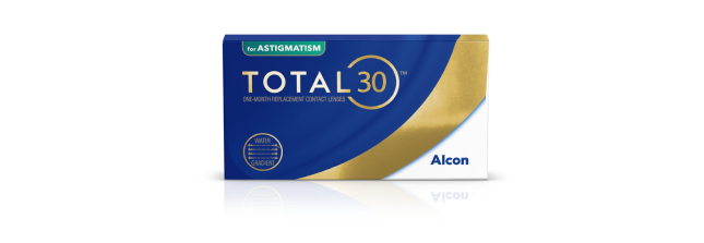Alcon Total30 for Astigmatism tórikus havi kontaktlencse termékdoboz