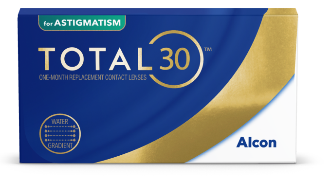 Alcon Total30 for Astigmatism havonta cserélendő kontaktlencse termékdoboz
