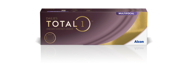 Dailies Total1 Multifocal One-Day Contact Lenses product box from Alcon