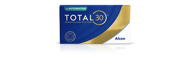 Pakiranje toričnih mesečnih kontaktnih leč Total30 for Astigmatism