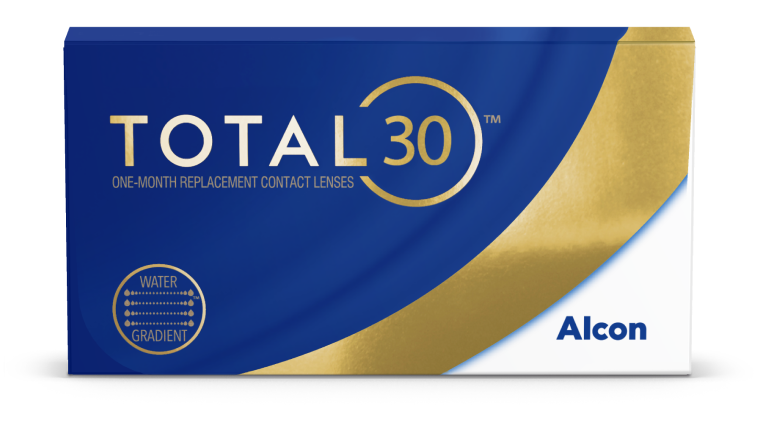 Total30 One-Month Replacement Contact Lenses product box by Alcon