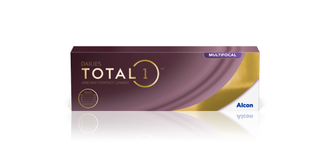 Embalagem de lentes de contacto diárias Dailies Total1 Multifocais