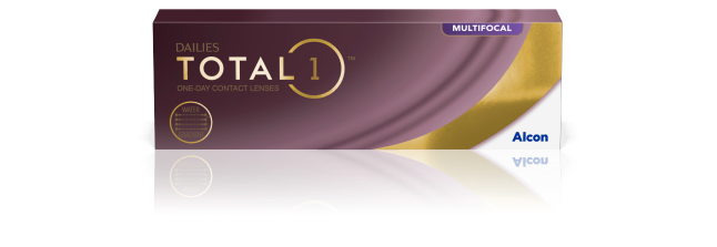 Dailies Total1 Multifocal daily contact lenses product box