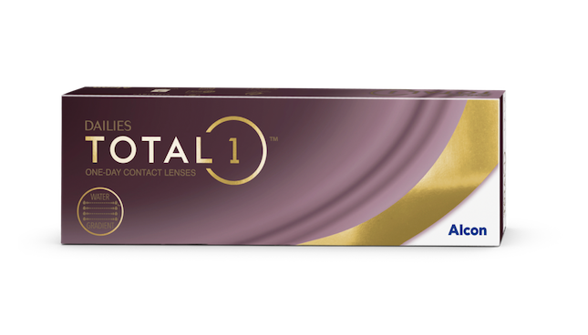 Dailies Total1 daily disposable contact lens product box