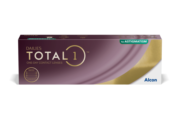 Produktverpackung Dailies Total1 for Astigmatism Tageslinsen von Alcon