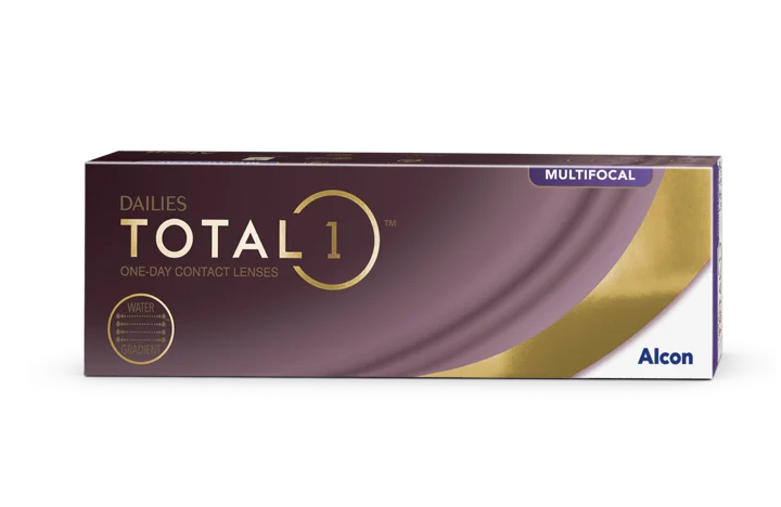 Produktverpackung Dailies Total1 multifocal Tageslinsen von Alcon