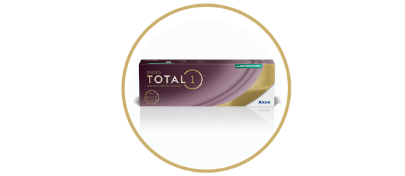 Productverpakking van DAILIES TOTAL1 for Astigmatism torische daglenzen