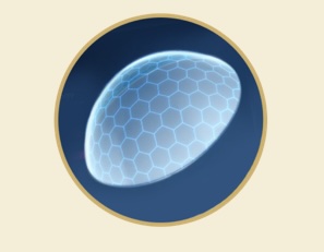 Illustration of contact lens with protective layer