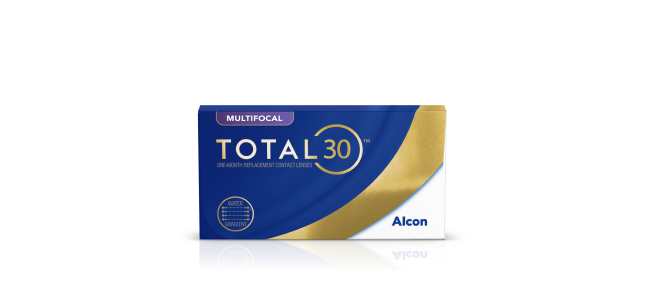 Embalagem de lentes de contacto mensais Total30 multifocal