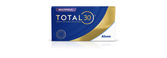 Total30 Multifocal monthly contact lenses product box by Alcon