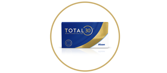 Productverpakking van TOTAL30 maandlenzen van Alcon
