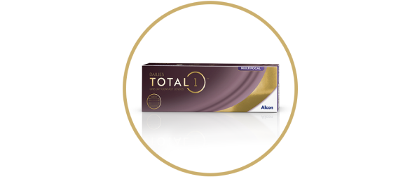 Product boxes for Dailies Total1 for Astigmatism, Dailies Total1 Multifocal, and Dailies Total1 daily disposable contact lenses