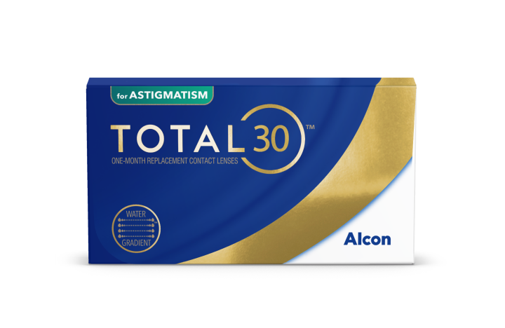 Embalagem de lentes de contacto mensais Total30 for Astigmatism da Alcon