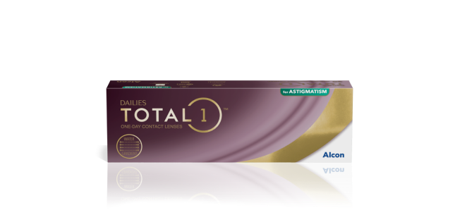 Embalagem de lentes de contacto tóricas diárias Dailies Total1 for Astigmatism