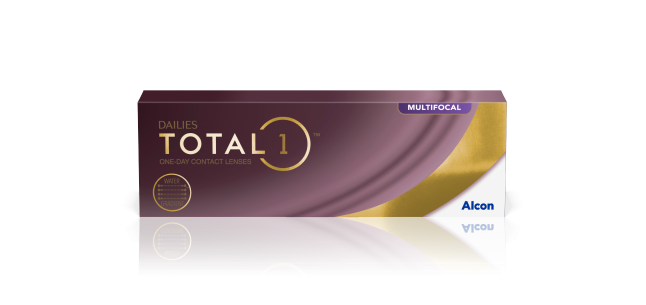 Embalagem de lentes de contacto diárias Dailies Total1 Multifocais da Alcon