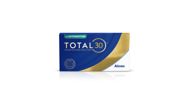 Embalagem de lentes de contacto tóricas mensais Total30 for Astigmatism