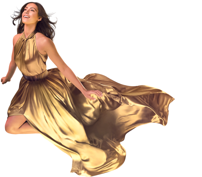 Woman Floating Feeling the Joy of Nothing