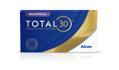 Total30 Multifocal mesačné jednorazové kontaktné šošovky od Alconu, produktová krabička